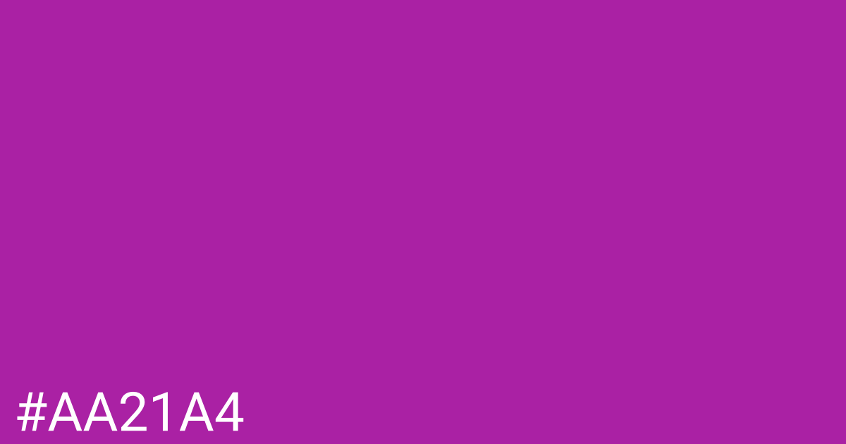 Hex color #aa21a4 graphic