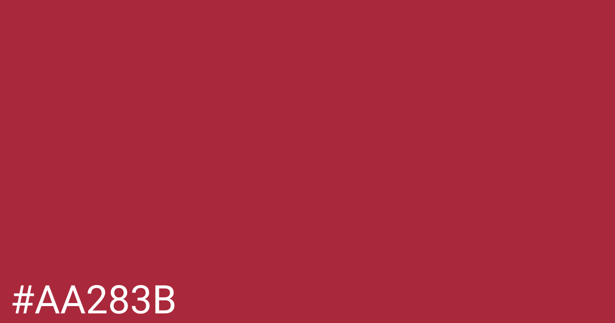Hex color #aa283b graphic