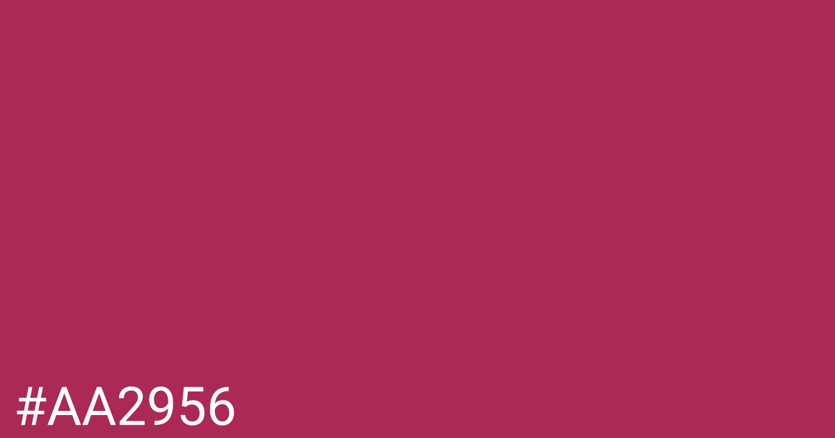 Hex color #aa2956 graphic