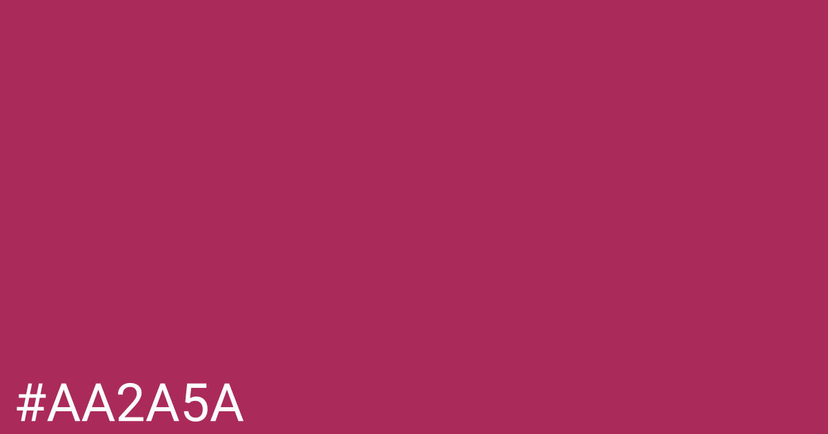 Hex color #aa2a5a graphic