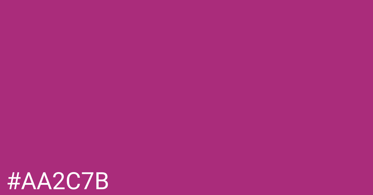 Hex color #aa2c7b graphic