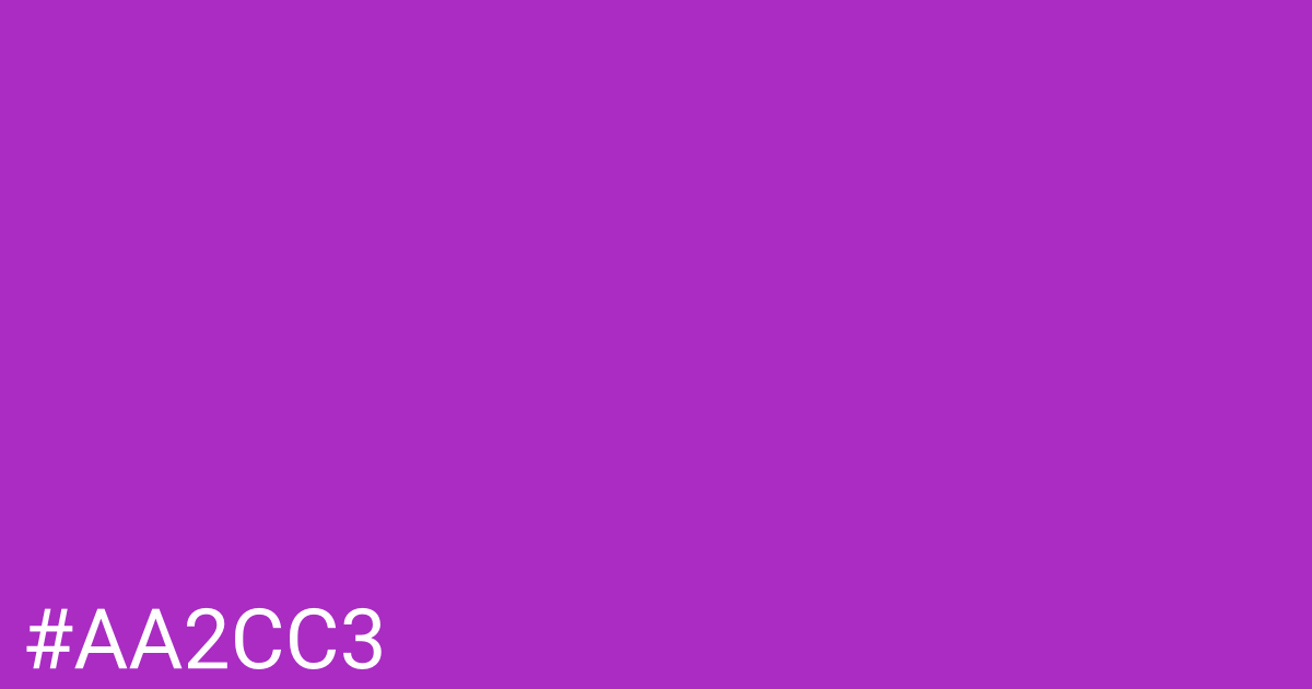 Hex color #aa2cc3 graphic