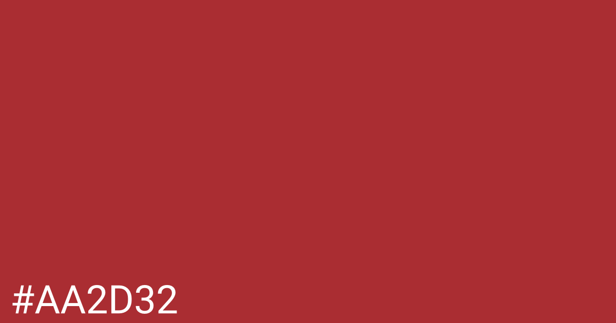 Hex color #aa2d32 graphic