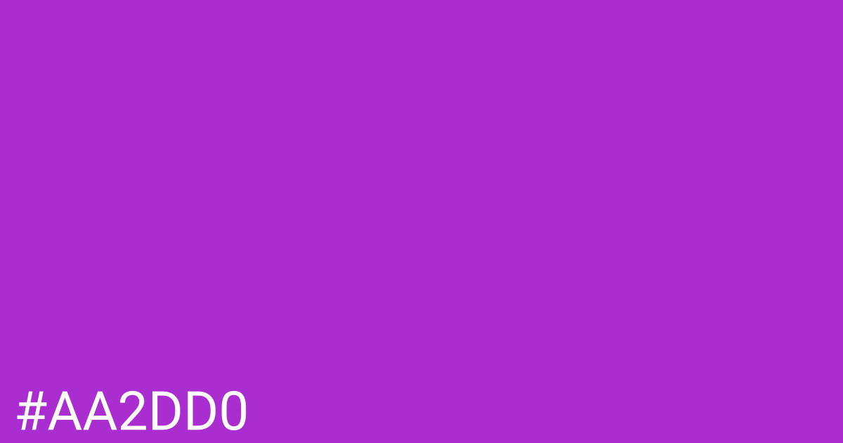 Hex color #aa2dd0 graphic