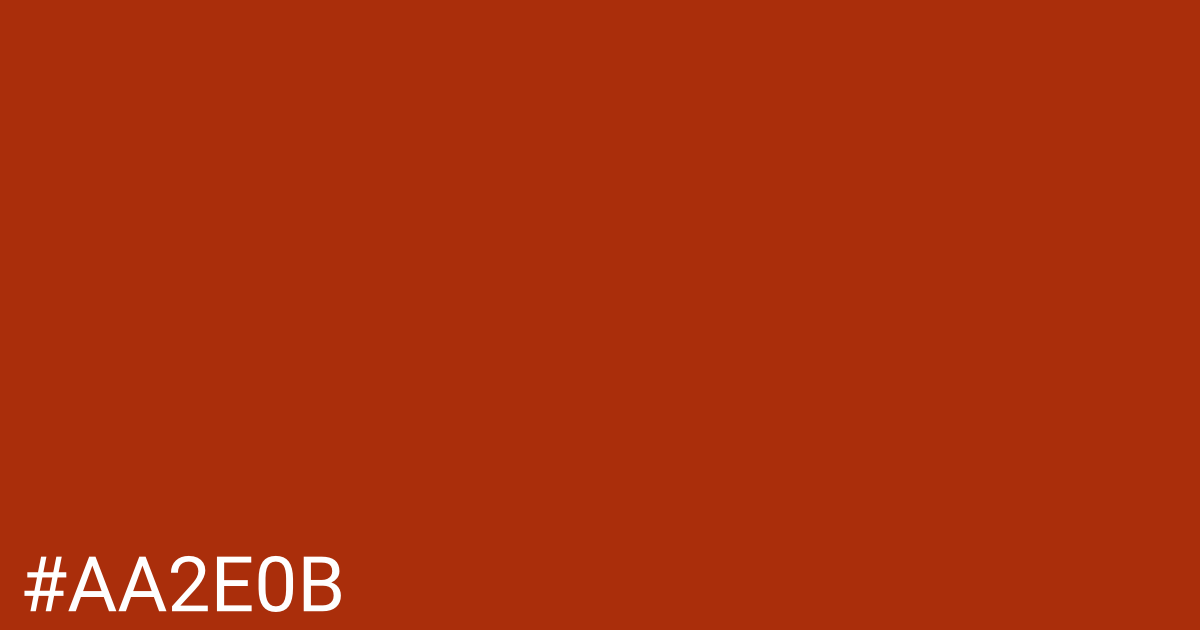 Hex color #aa2e0b graphic