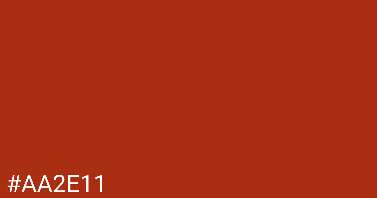 Hex color #aa2e11 graphic