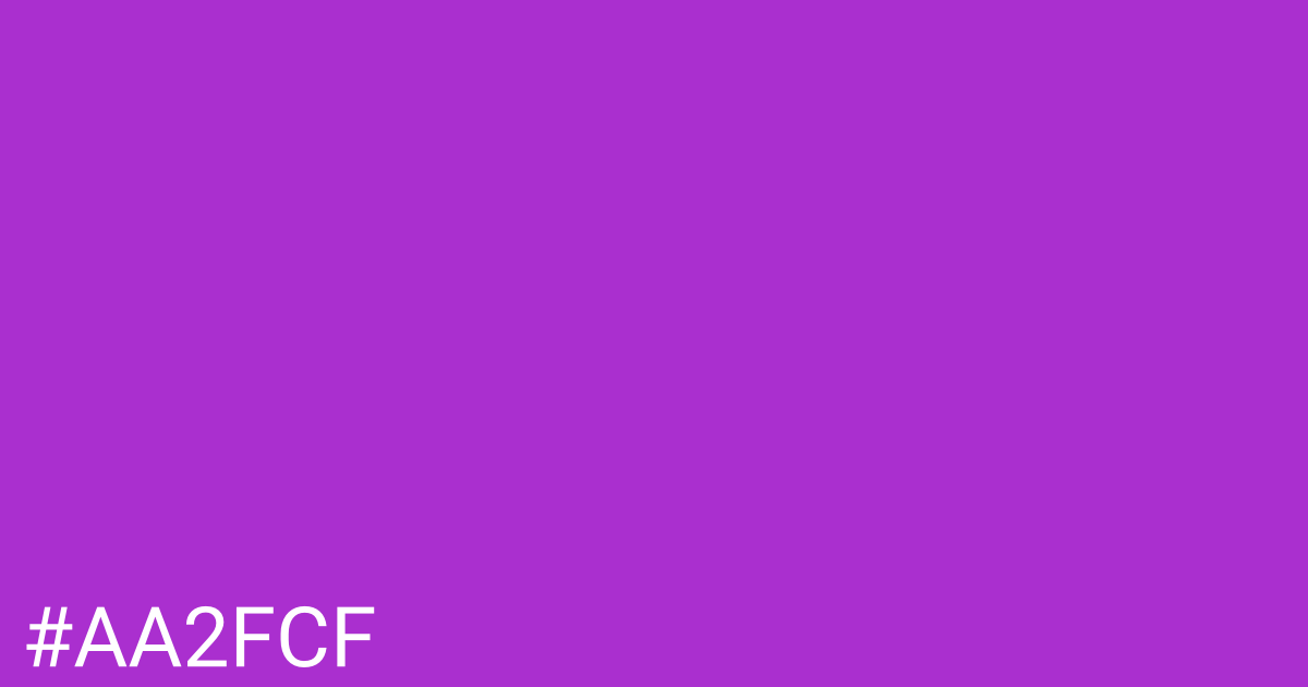 Hex color #aa2fcf graphic