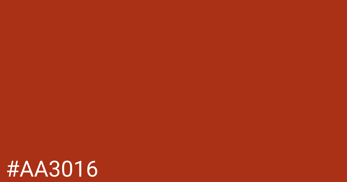 Hex color #aa3016 graphic