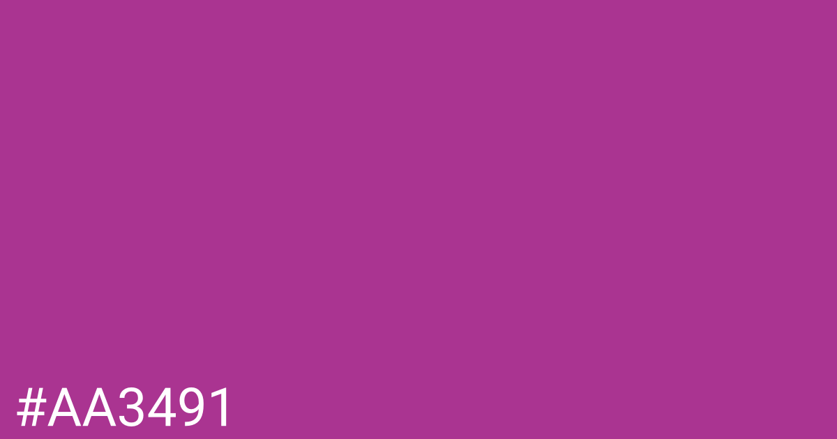 Hex color #aa3491 graphic