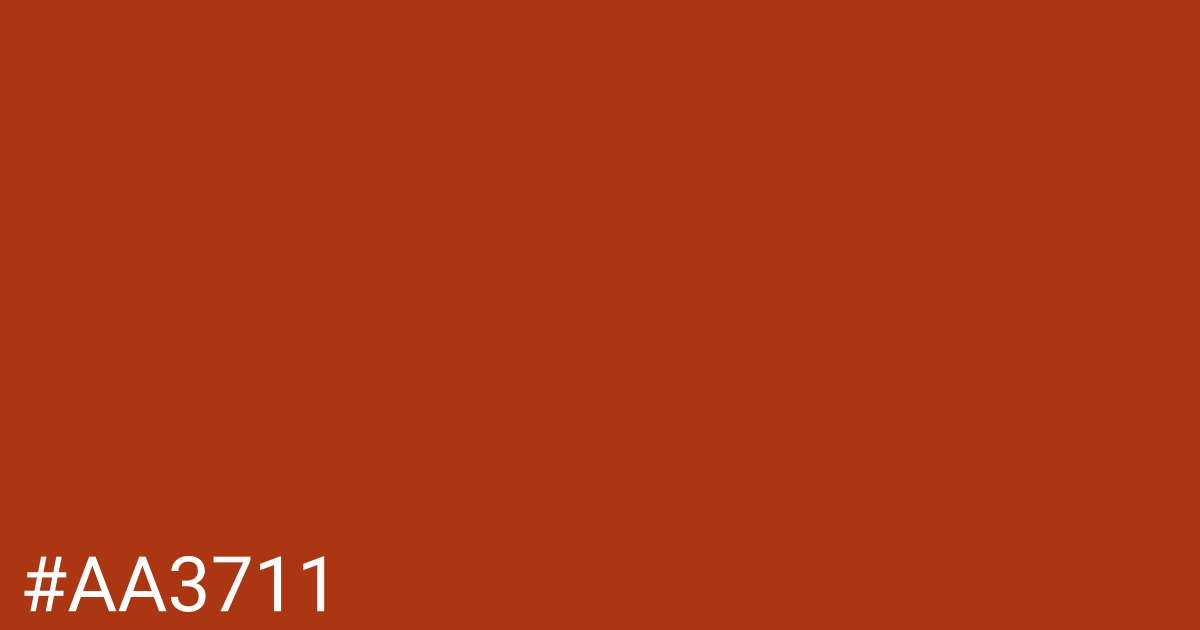 Hex color #aa3711 graphic