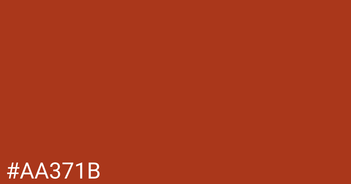 Hex color #aa371b graphic