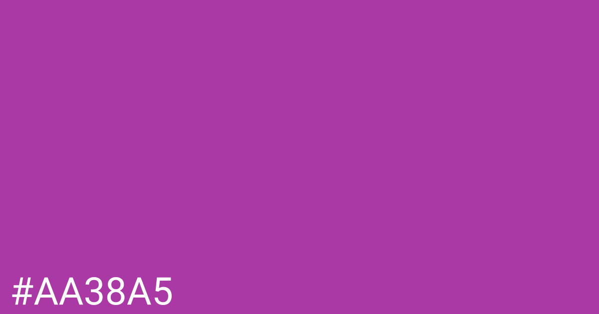 Hex color #aa38a5 graphic