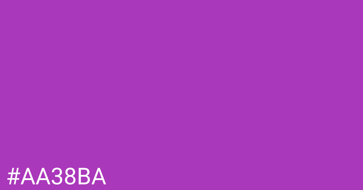 Hex color #aa38ba graphic
