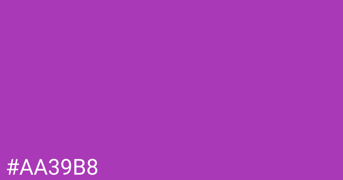 Hex color #aa39b8 graphic