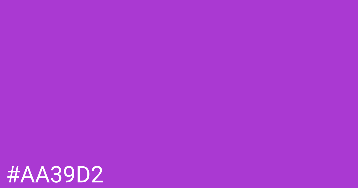 Hex color #aa39d2 graphic