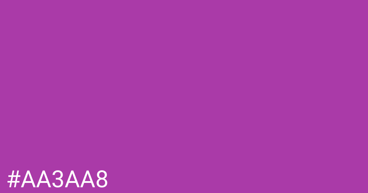 Hex color #aa3aa8 graphic