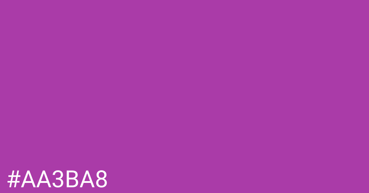 Hex color #aa3ba8 graphic