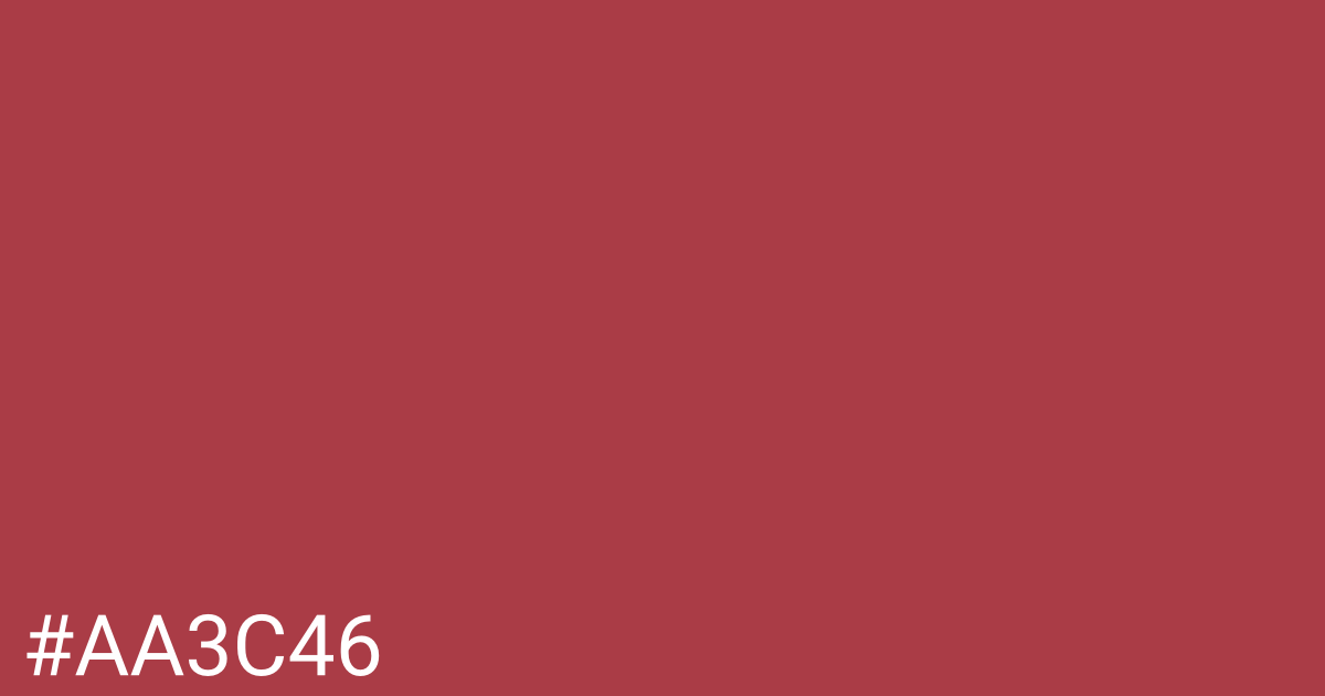Hex color #aa3c46 graphic