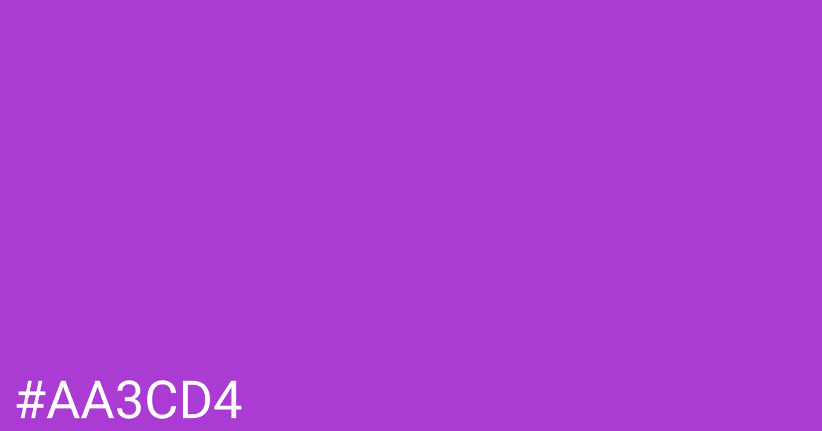 Hex color #aa3cd4 graphic