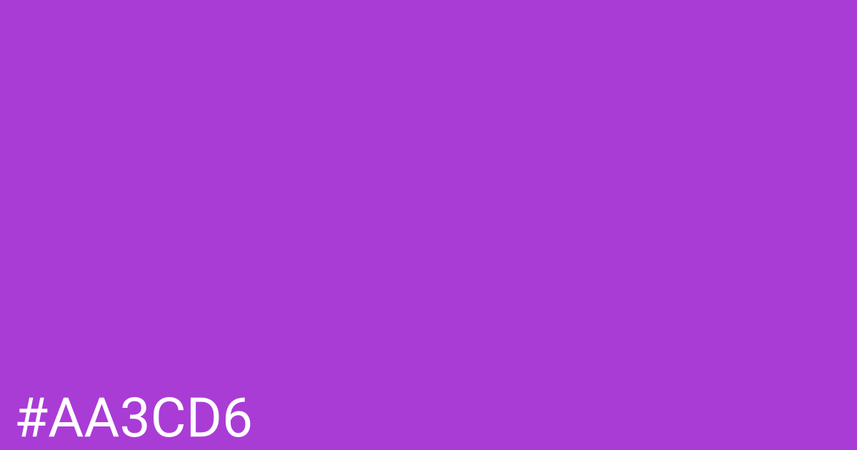 Hex color #aa3cd6 graphic