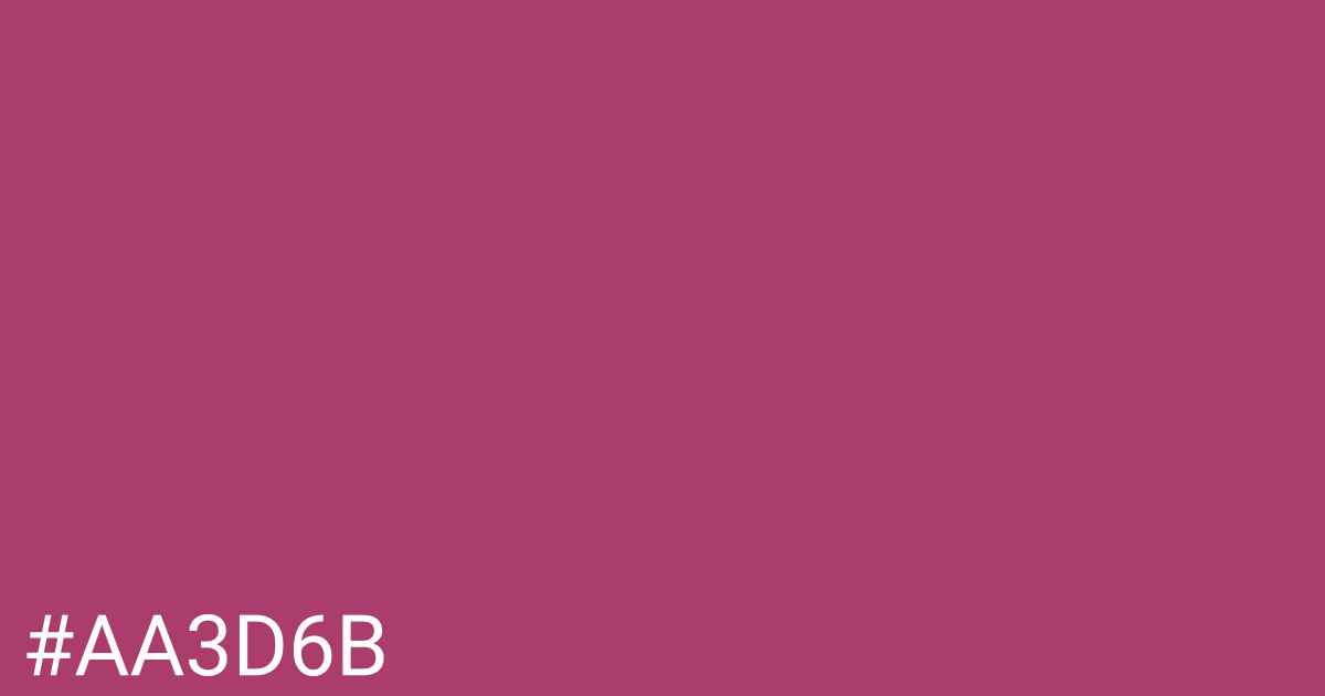 Hex color #aa3d6b graphic