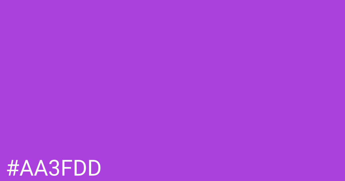 Hex color #aa3fdd graphic