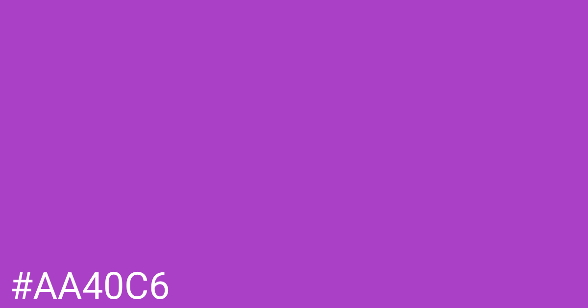 Hex color #aa40c6 graphic