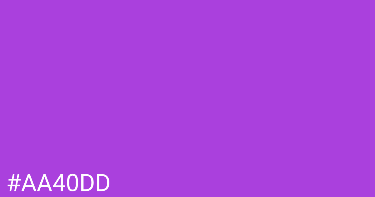 Hex color #aa40dd graphic