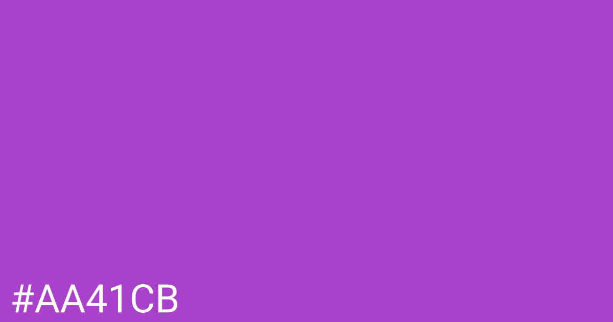 Hex color #aa41cb graphic