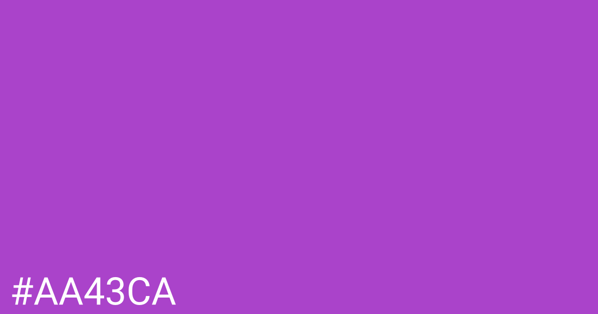 Hex color #aa43ca graphic