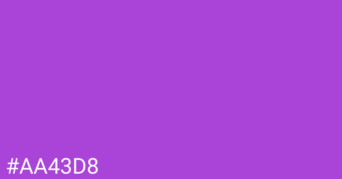 Hex color #aa43d8 graphic