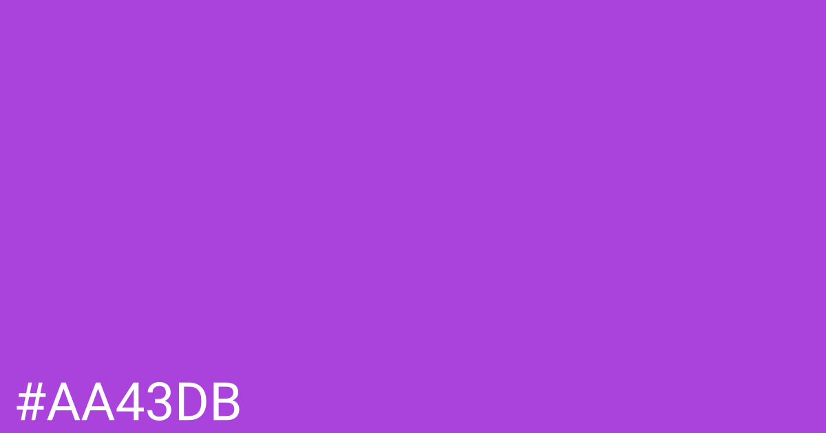 Hex color #aa43db graphic