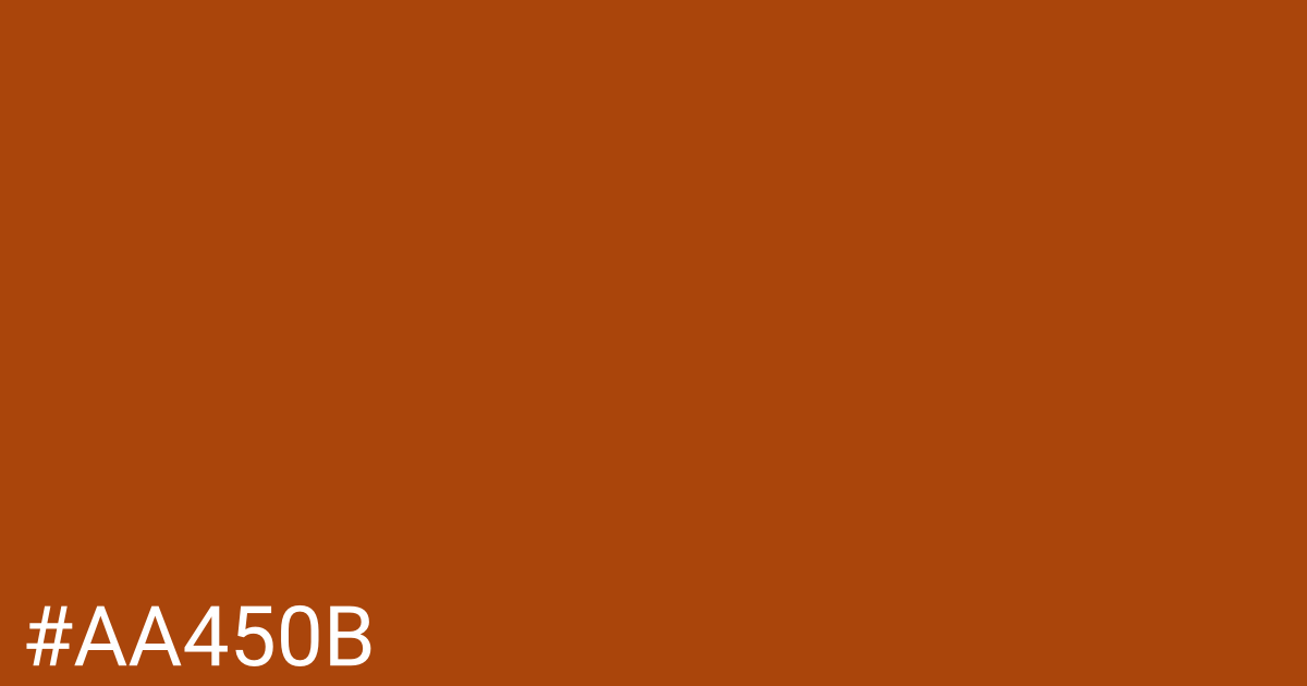 Hex color #aa450b graphic