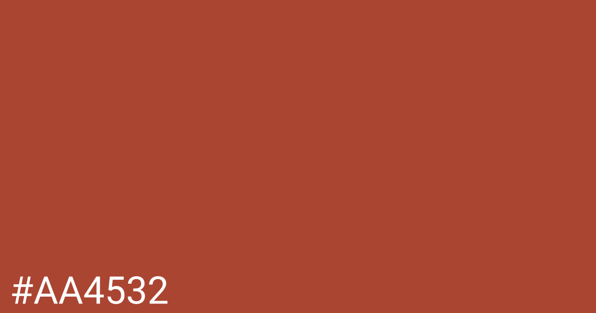 Hex color #aa4532 graphic
