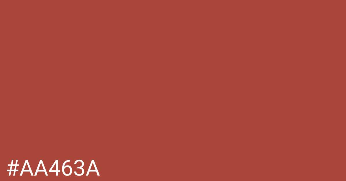 Hex color #aa463a graphic