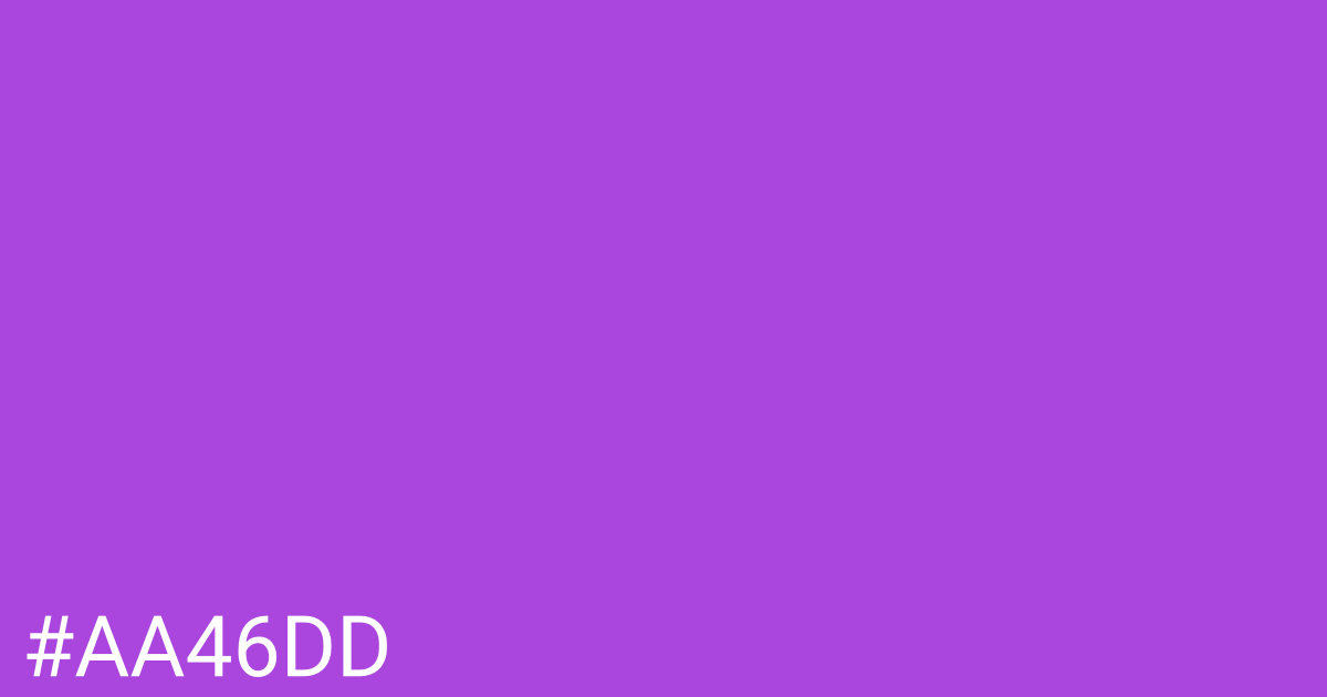 Hex color #aa46dd graphic