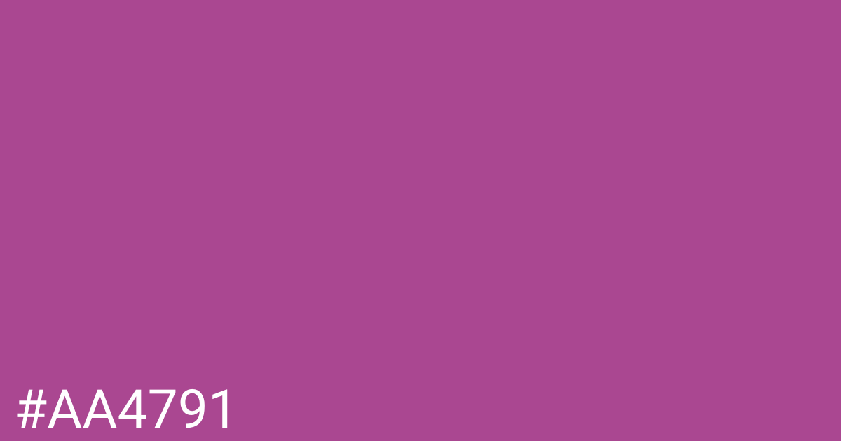 Hex color #aa4791 graphic