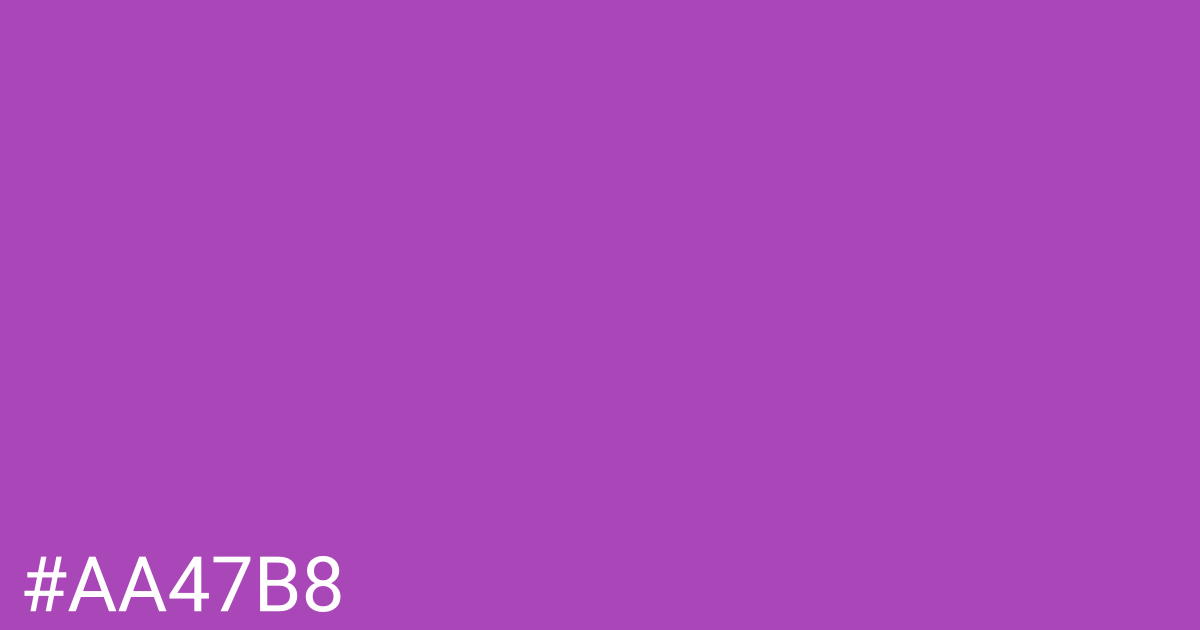 Hex color #aa47b8 graphic