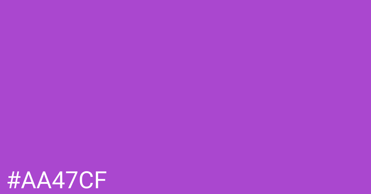 Hex color #aa47cf graphic
