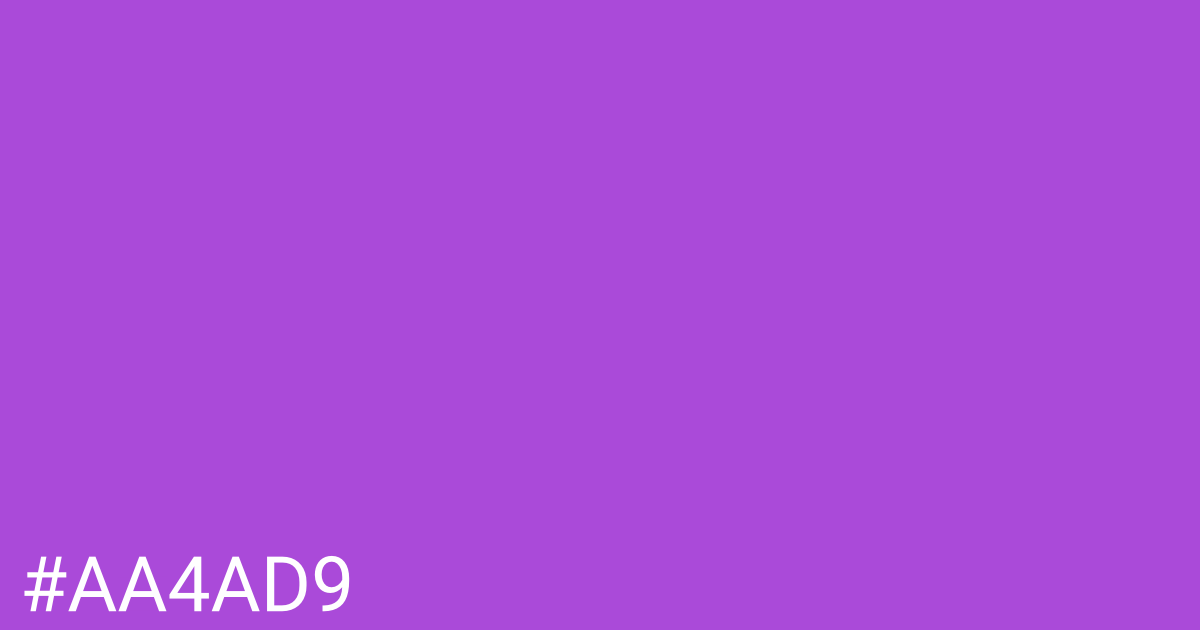 Hex color #aa4ad9 graphic