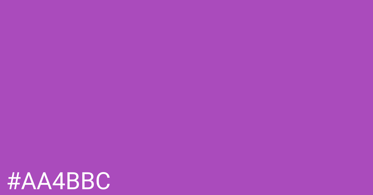 Hex color #aa4bbc graphic