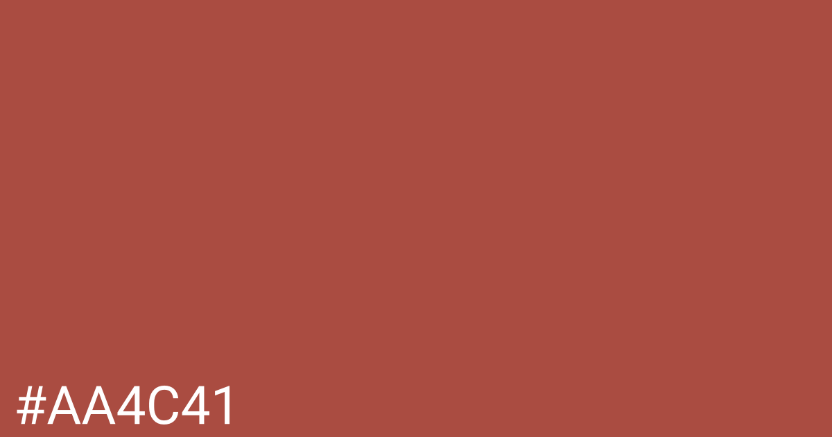 Hex color #aa4c41 graphic