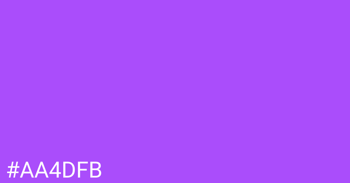 Hex color #aa4dfb graphic