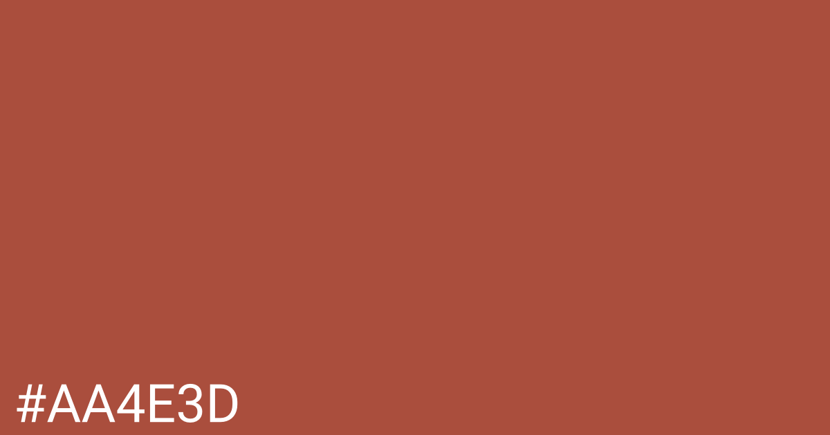Hex color #aa4e3d graphic
