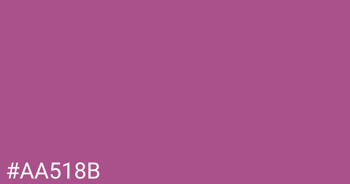 Hex color #aa518b graphic