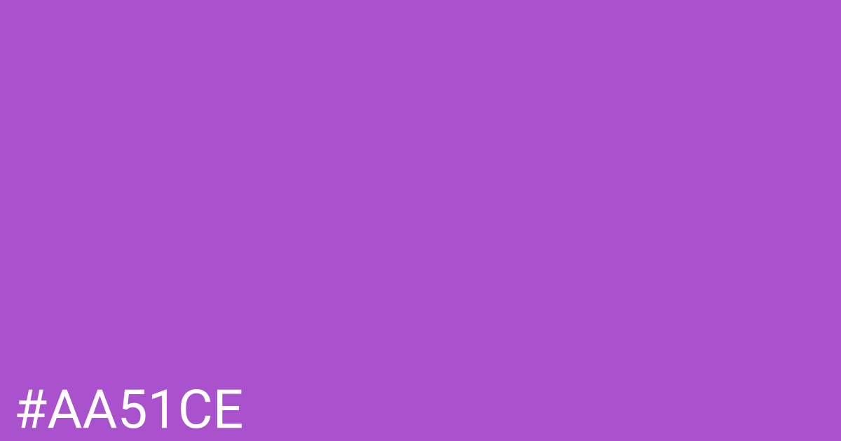 Hex color #aa51ce graphic