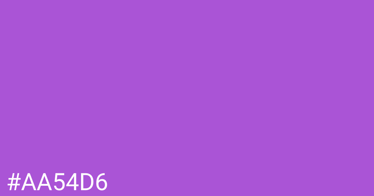 Hex color #aa54d6 graphic
