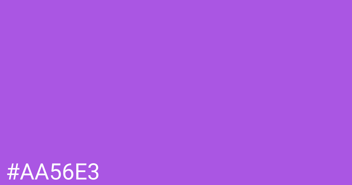 Hex color #aa56e3 graphic