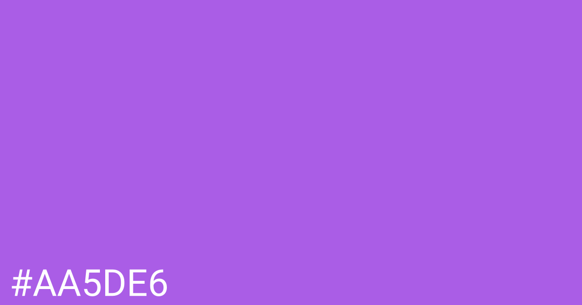 Hex color #aa5de6 graphic