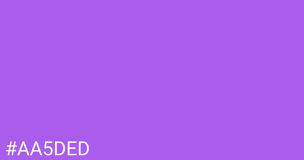 Hex color #aa5ded graphic